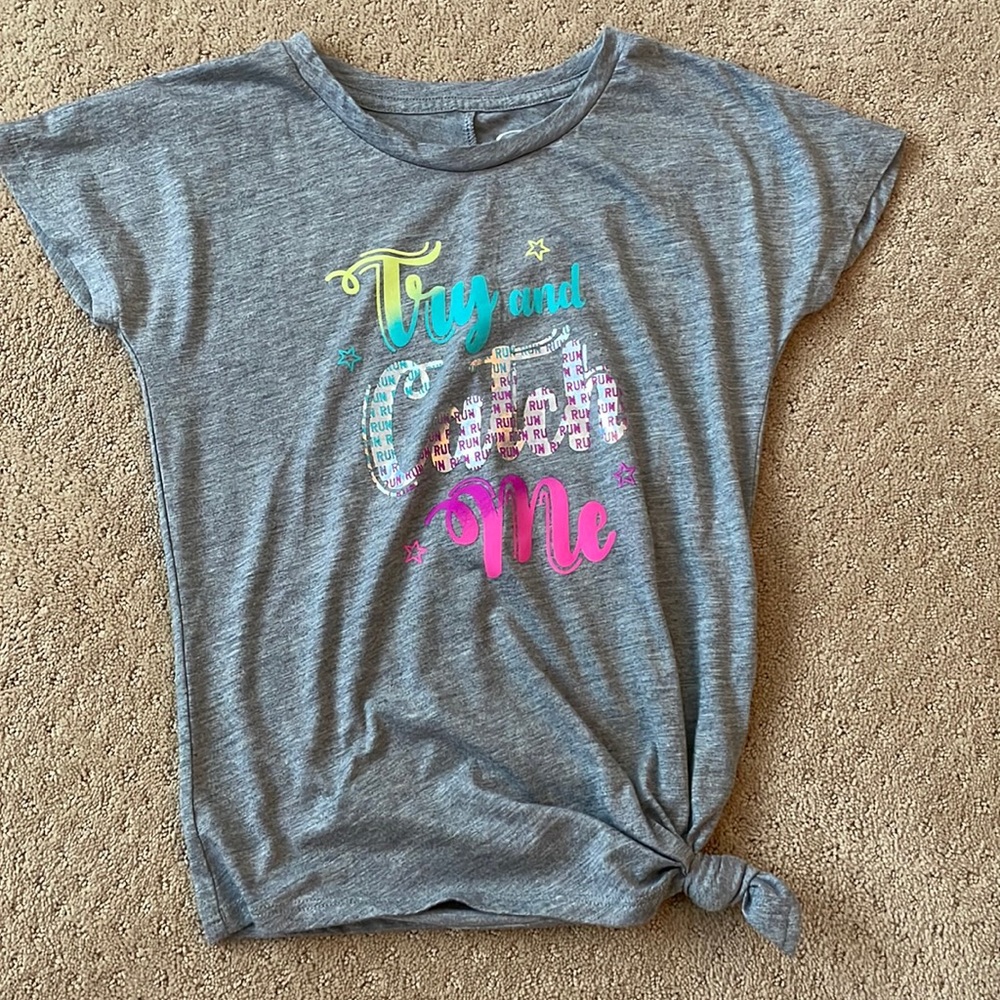 Athletic works try and catch me girls top